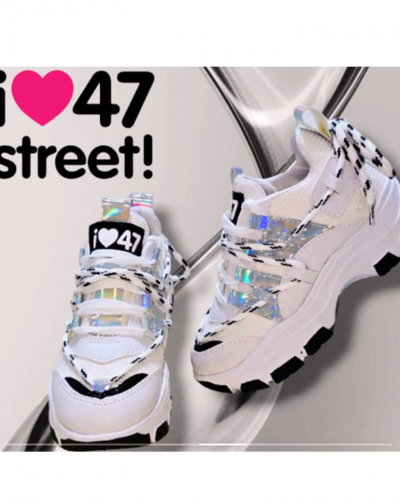 Zapatilla Chunky 47 Street – Black Holográfica