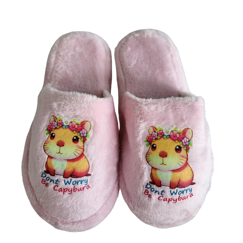 Pantuflas Niña “Don’t Worry Be Capybara” T27–34