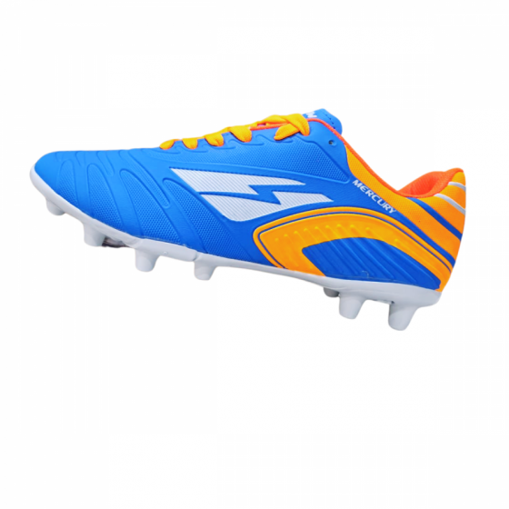 Botin de futbol cancha de once, tapones, celeste,