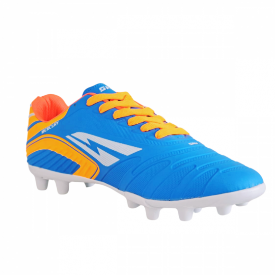 Botin de futbol cancha de once, tapones, celeste,