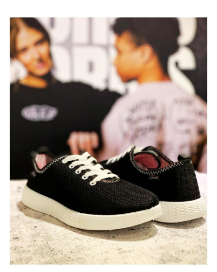 🟢 Zapatillas Gowell – Tejido Negro Ultraliviano
