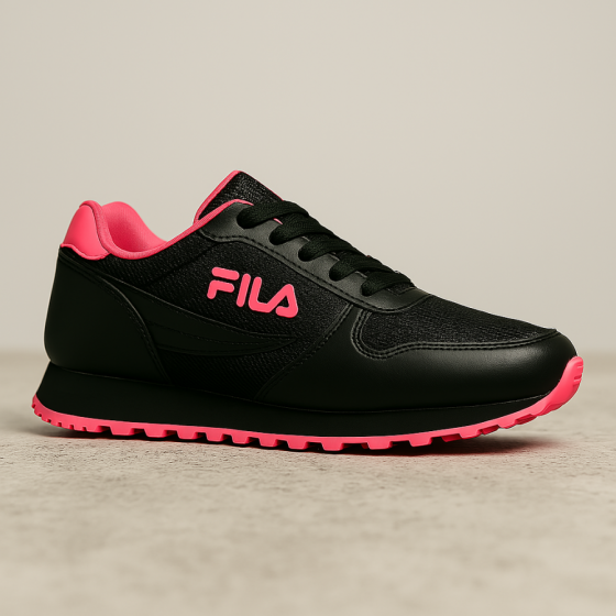 Zapatilla FILA Negra con Fucsia | Talles 35 al 40