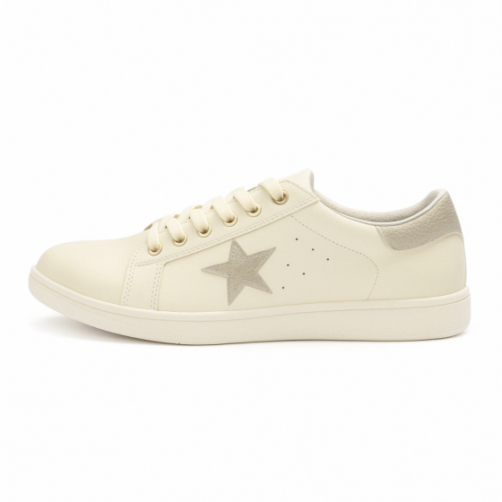 Zapatillas Urbanas Estrella Blancas De Mujer