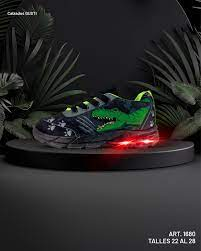 🦖 Zapatillas Dinosaurio con Luz – Gusti | Talles 22 al 28