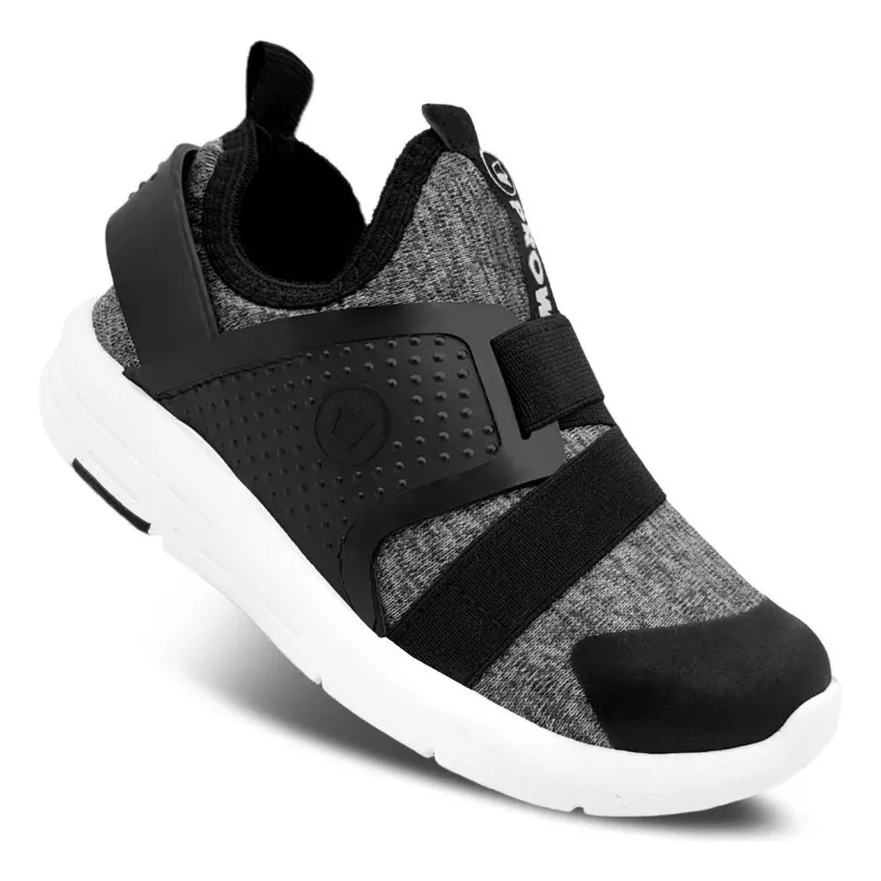 Zapatilla Prowess Elastizada Art 9105 Kids Gris-Negro | Talles 20–33