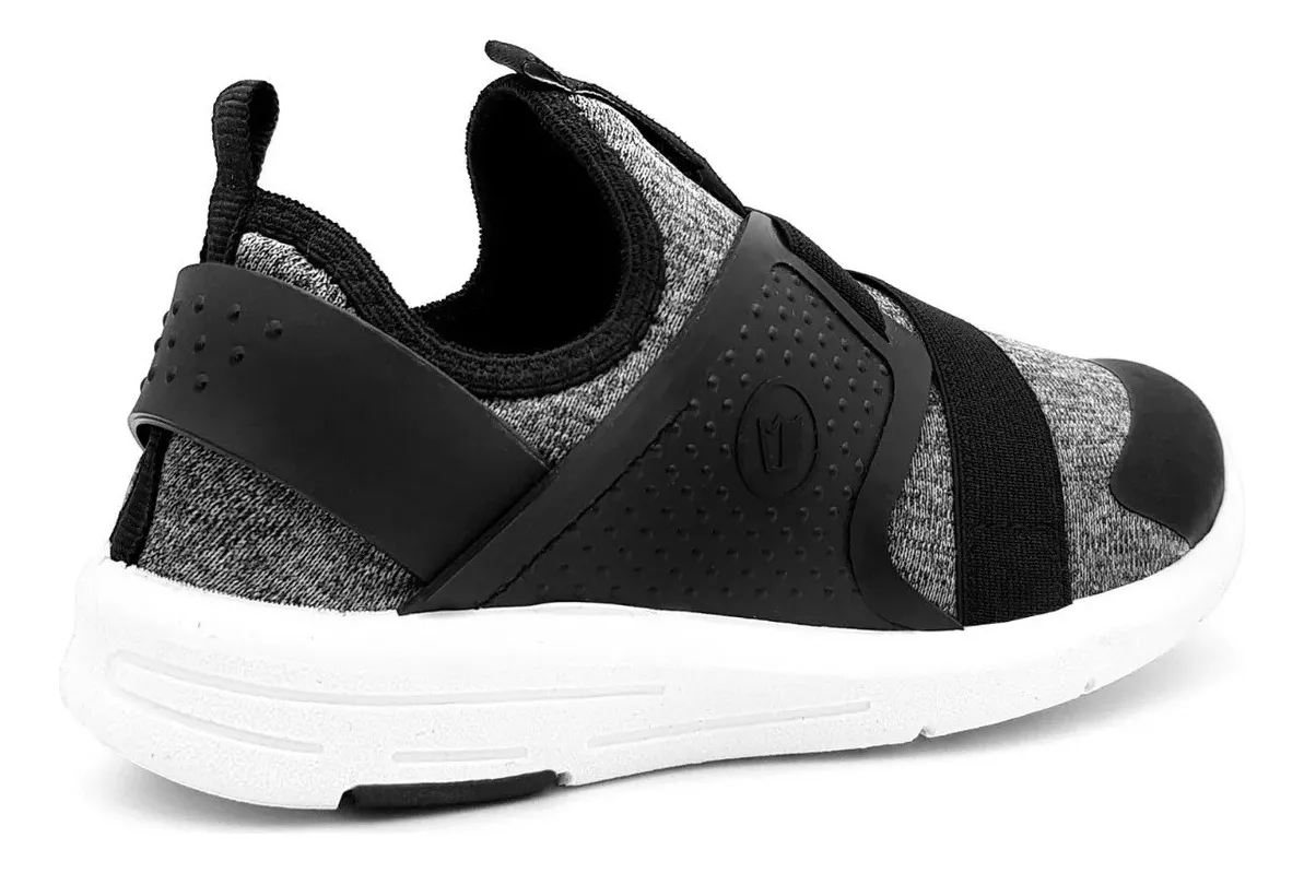 Zapatilla Prowess Elastizada Art 9105 Kids Gris-Negro | Talles 20–33