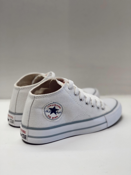 Botineta Star Lona Blanco