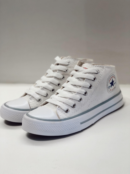 Botineta Star Lona Blanco