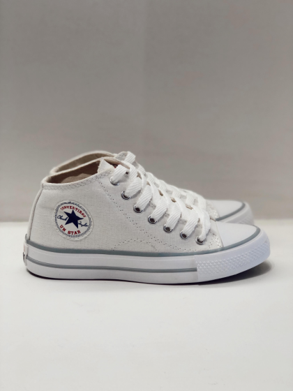 Botineta Star Lona Blanco
